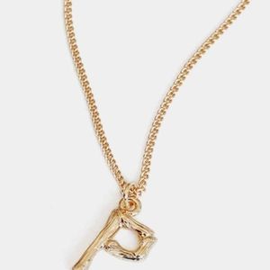 Letter "P" Pendant Necklace